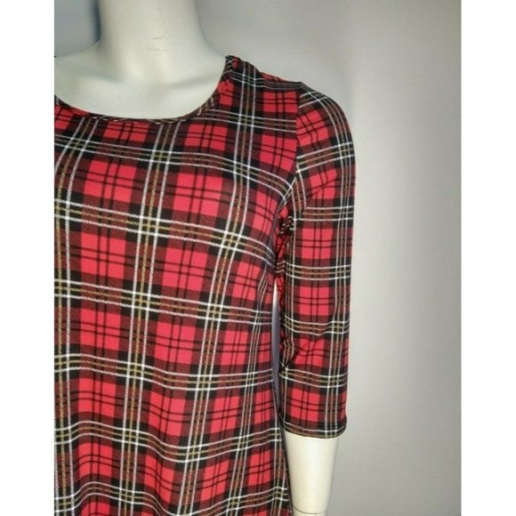 Casual Comfy Loungewear plaid tunic Dress Plus sizes 1X-2X-3X - Picture 3 of 10